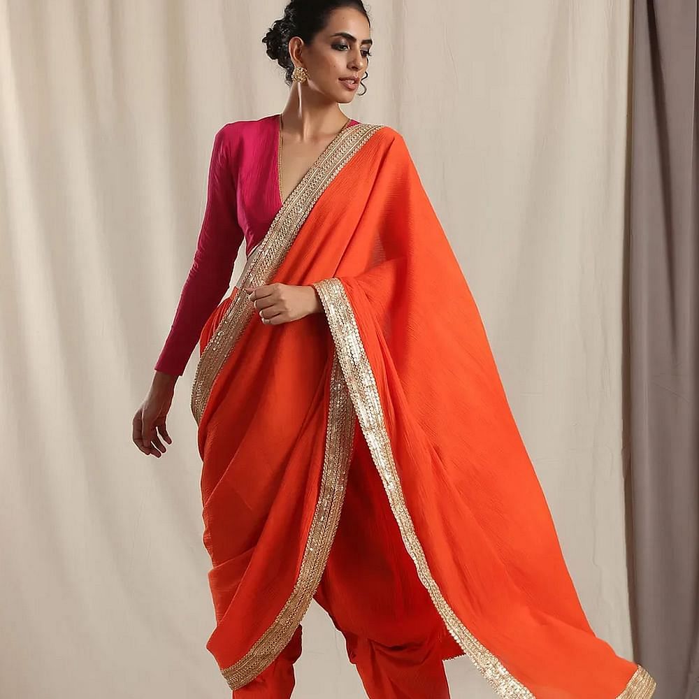 Top 8 Indo Western Fusion Sarees Under INR 10 000 LBB