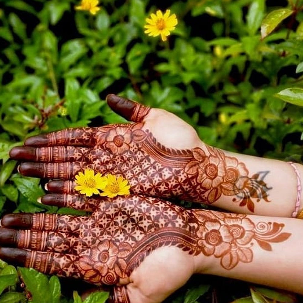 Plant,Hand,Flower,Green,Leaf,Yellow,Glove,Botany,Mehndi,Finger