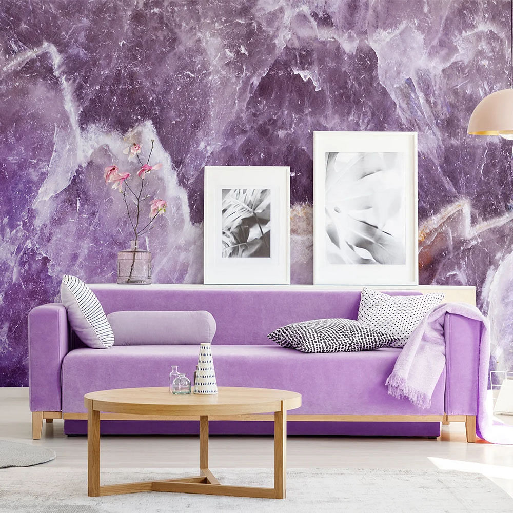 Furniture,White,Purple,Couch,Rectangle,Interior design,Violet,Pink,Wall,Decoration