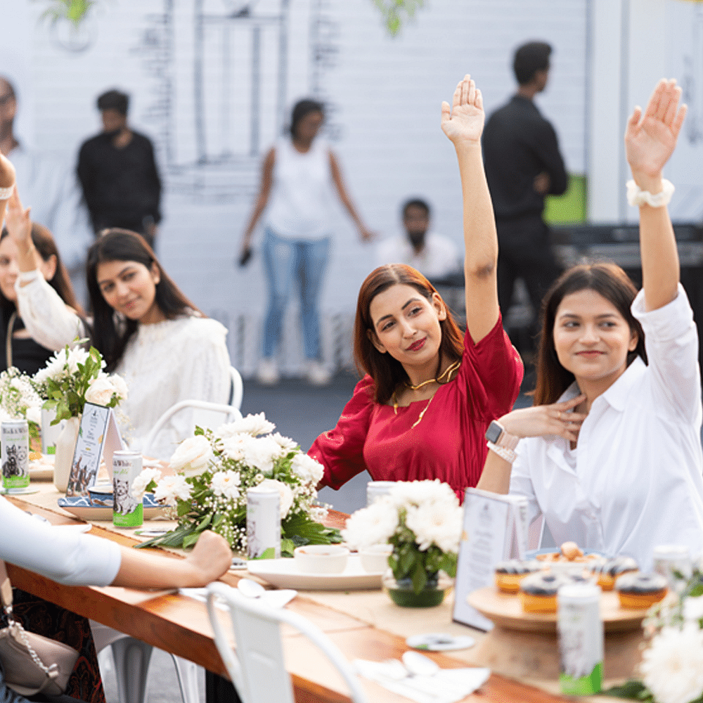 Table,Smile,Flower,Tableware,Happy,Orange,Plant,Gesture,Community,Flower Arranging