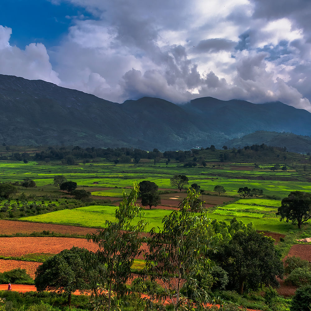 Cloud,Sky,Mountain,Plant,Green,Natural landscape,Natural environment,Sunlight,Vegetation,Atmospheric phenomenon