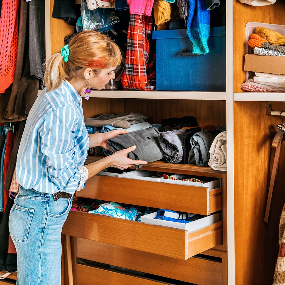 Blue,Textile,Denim,Bag,Closet,Electric blue,Luggage and bags,Fashion design,Shelving,Shopping