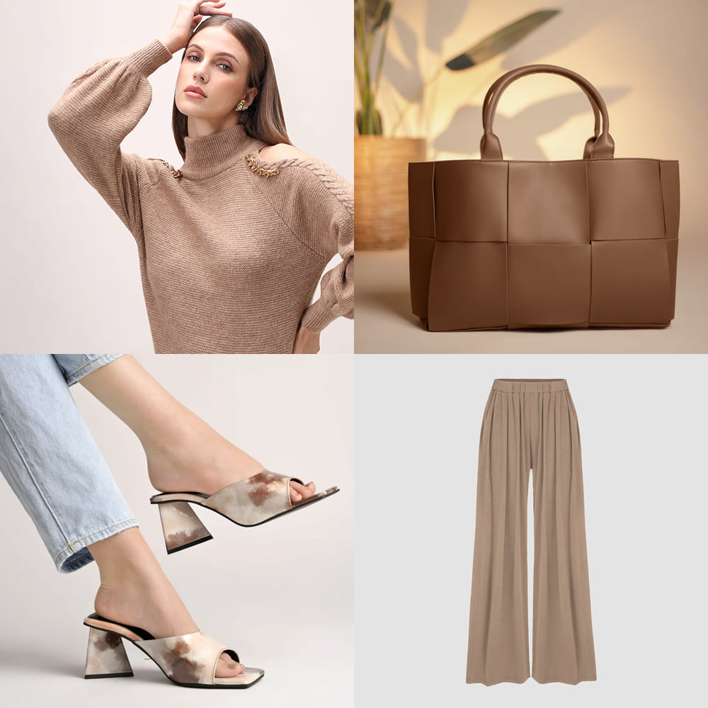 pink vanilla brown dress Vittoria Dress main image 1