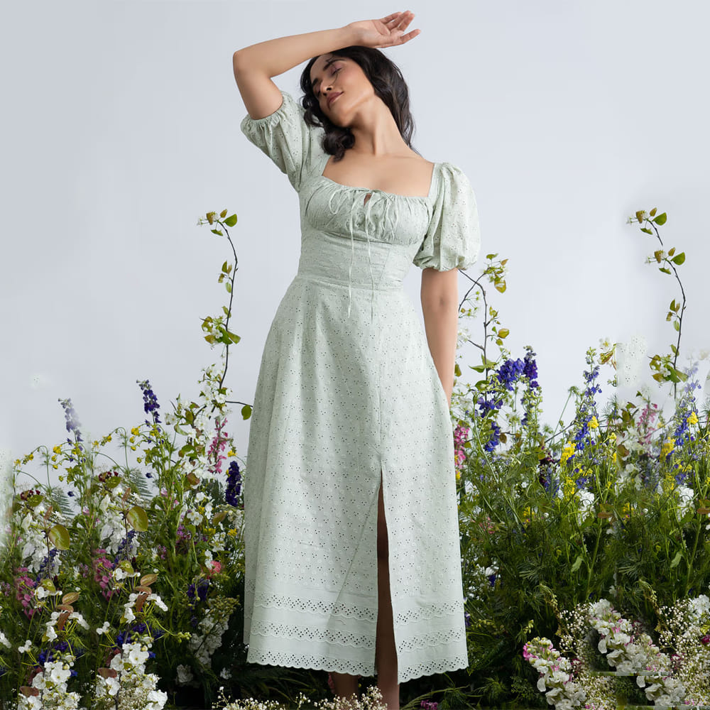 strapless cotton dress COTTON STRAPLESS DRESS MODEL 3 - RULA main image 0