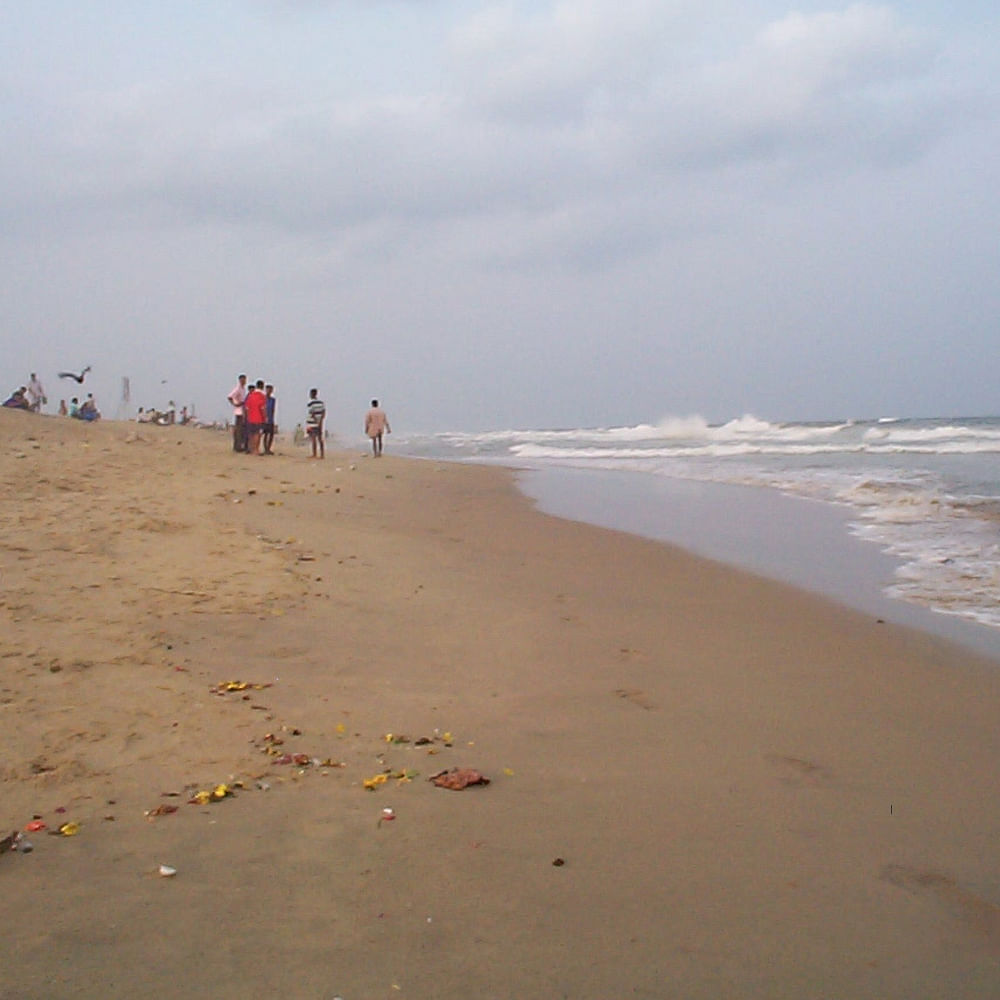 Cloud,Sky,Water,People on beach,Beach,Coastal and oceanic landforms,Tree,Horizon,Landscape,Wind wave