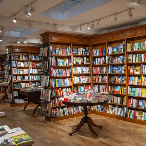 Interior of Yash Rare Books store