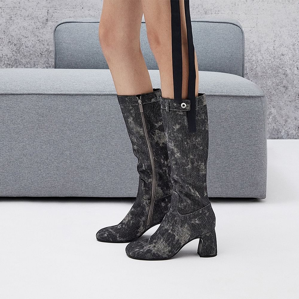 Footwear,Shoe,Fashion,Knee-high boot,High-heeled shoe,Denim,Boot,Calf,Riding boot,Leather