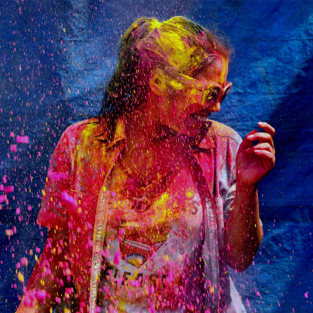 Happiness,Orange,Fun,Goggles,Sunglasses,Festival,Holiday,Paint,Powder,Dye