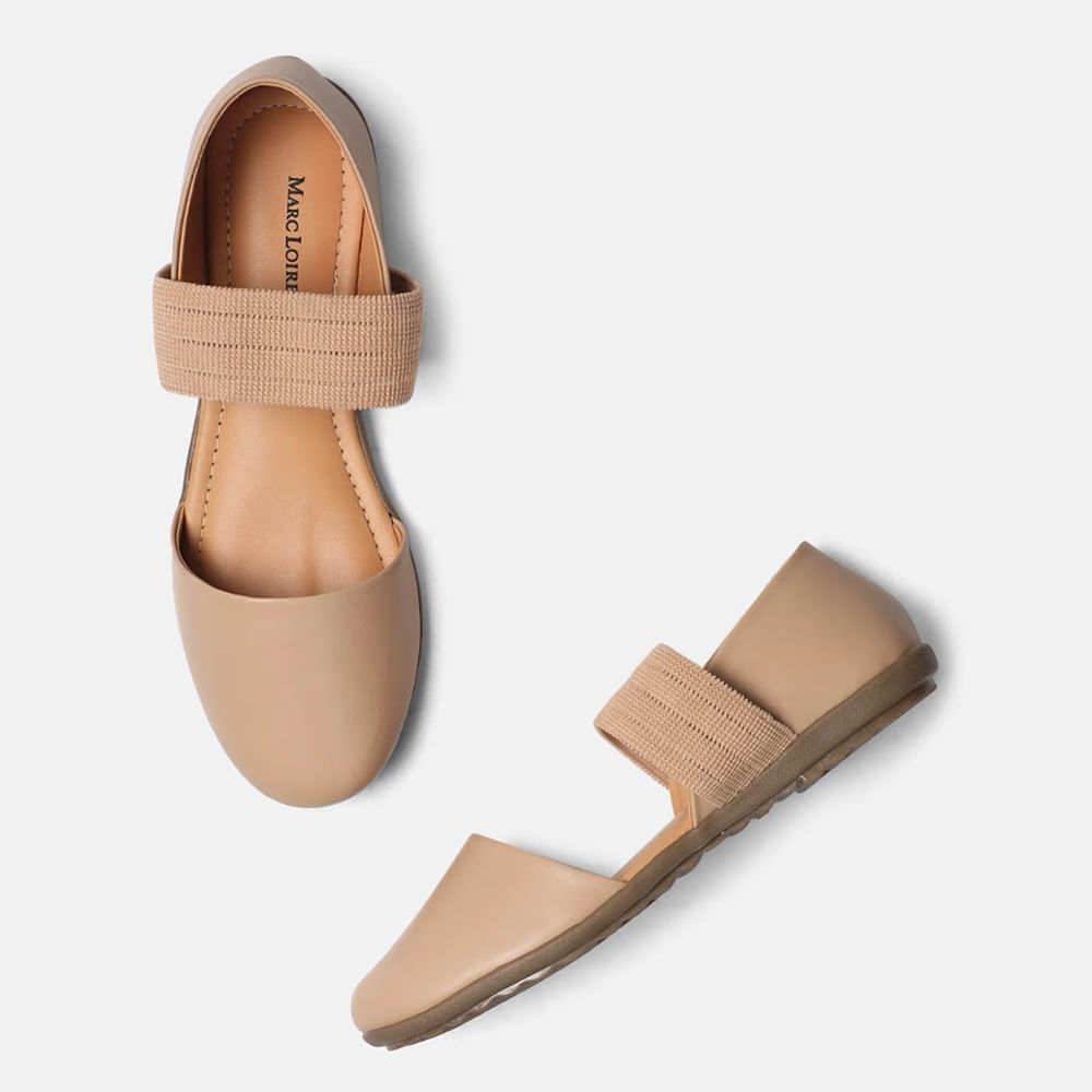 Marc Loire Solid Cream Flat Ballet