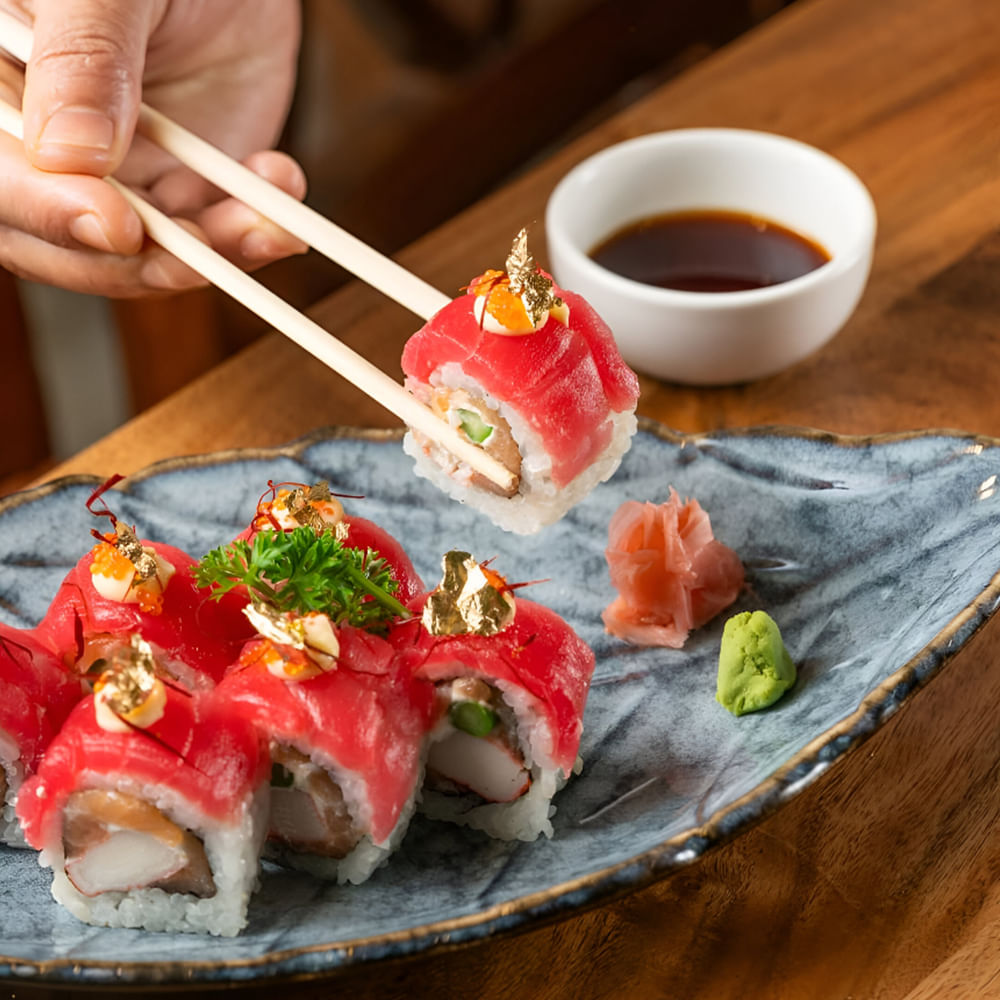 Food,Ingredient,Tableware,Sushi,Culinary arts,Seafood,Cooking,Meat,Finger food,Garnish