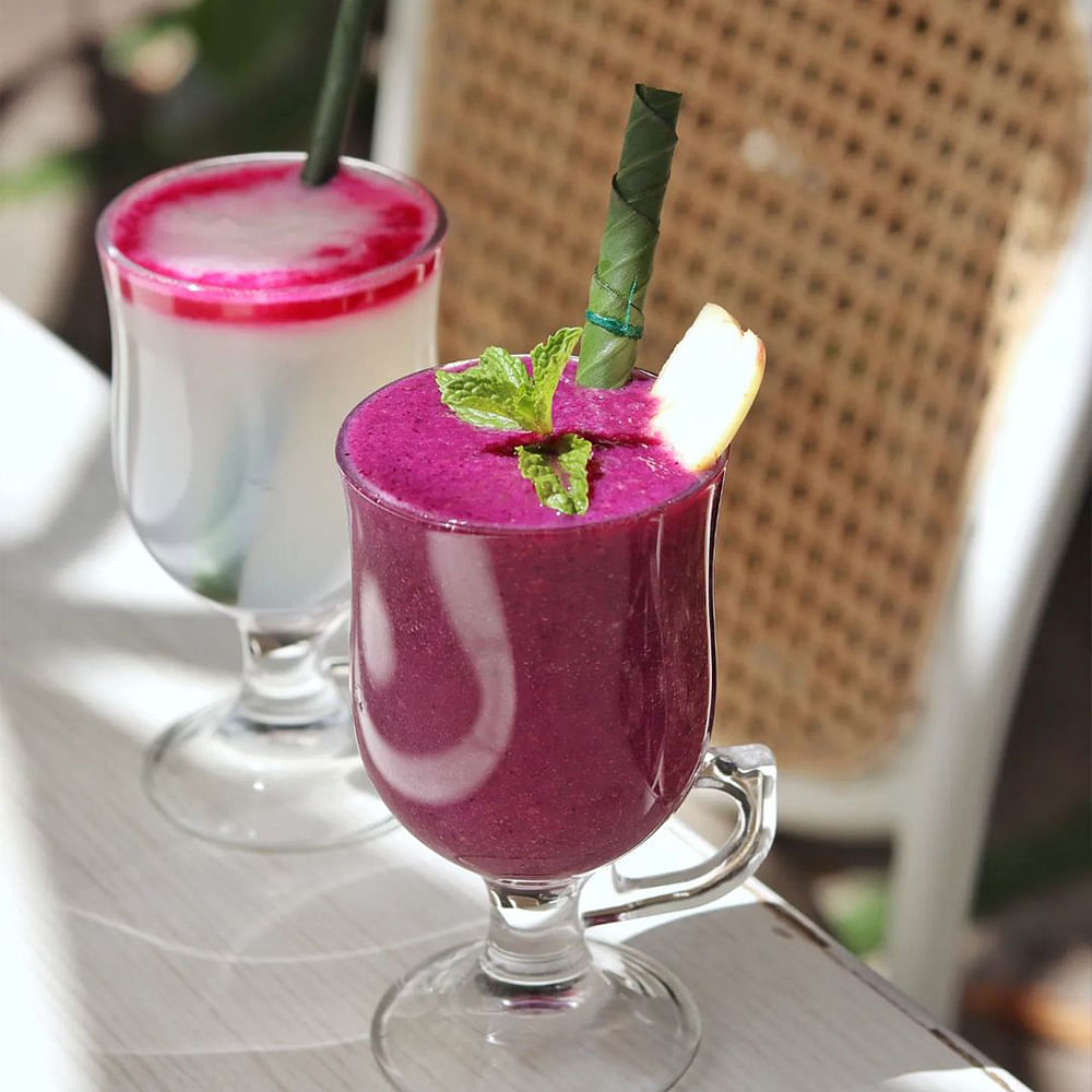 Health shake,Tableware,Smoothie,Ingredient,Food,Non-alcoholic drink,Juice,Fruit,Pink,Drinking straw