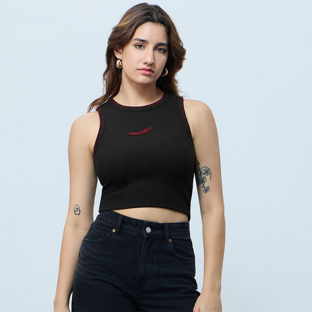 The Souled Store Ribbed Tank Chilly