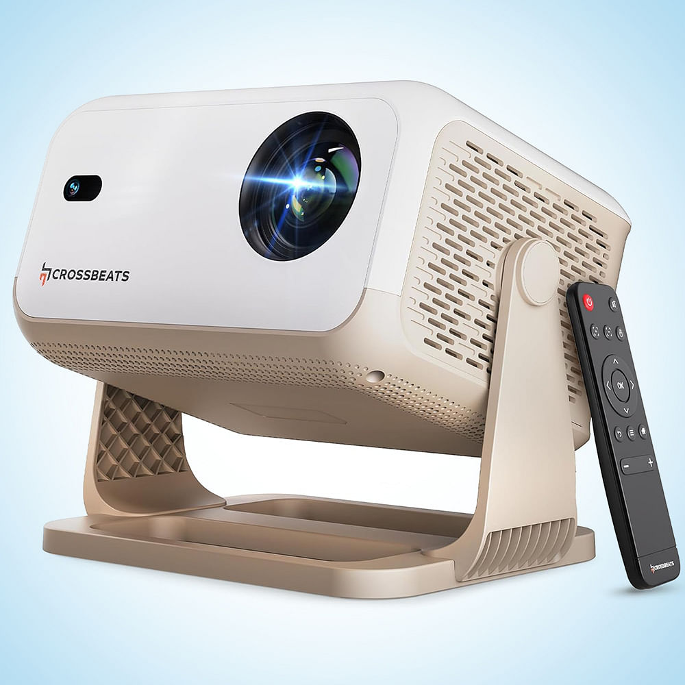 Crossbeats Lumex Cine Smart Home Projector 4k Ultra HD, Native 1080p, Mini Projector for Room,16000 Lumens Android OS, Built-in - Netflix, Prime, YouTube, Portable, Speaker, WiFi, 300" Display Cinema : Amazon.in: Electronics