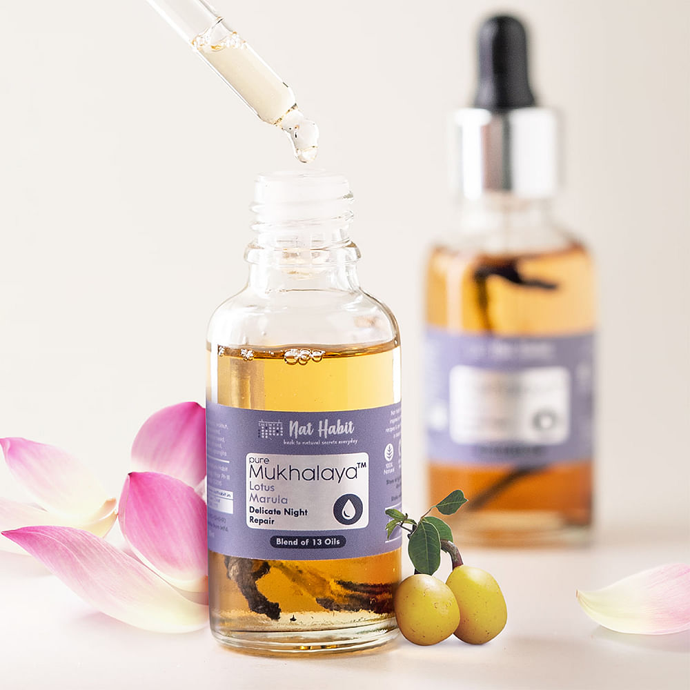 Nat Habit Pure Lotus Marula Face Oil For Massage