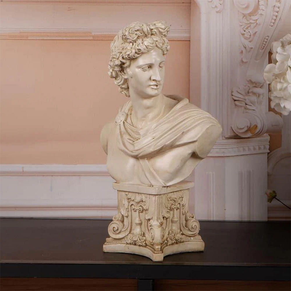 Maximus Roman Man Sculpture Showpiece - Beige