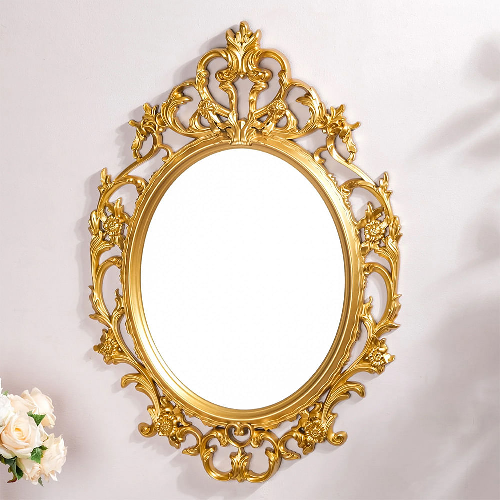 Victorian Wall Mirror Gold Large