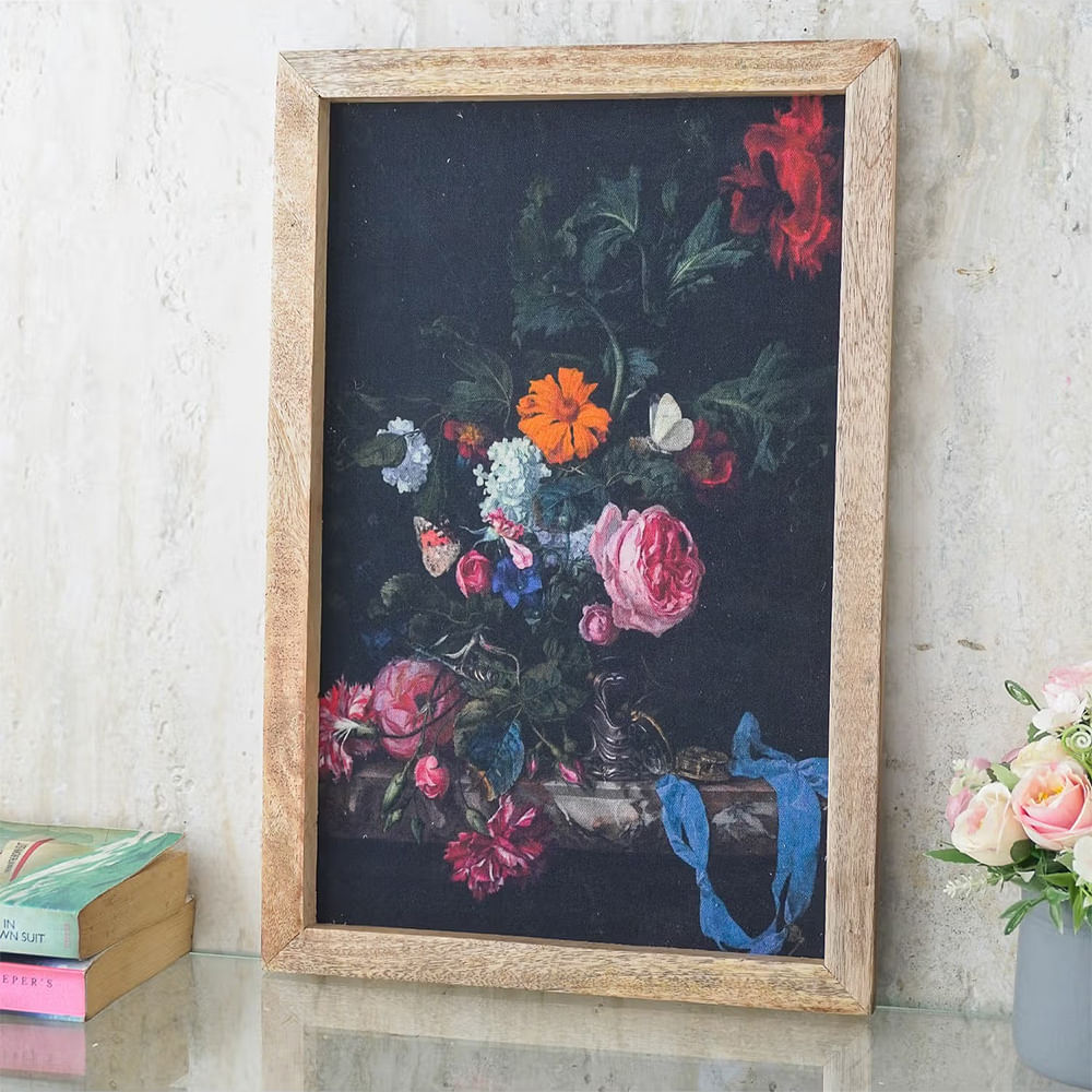 The Decor Mart Vintage Flowers Canvas Painting
