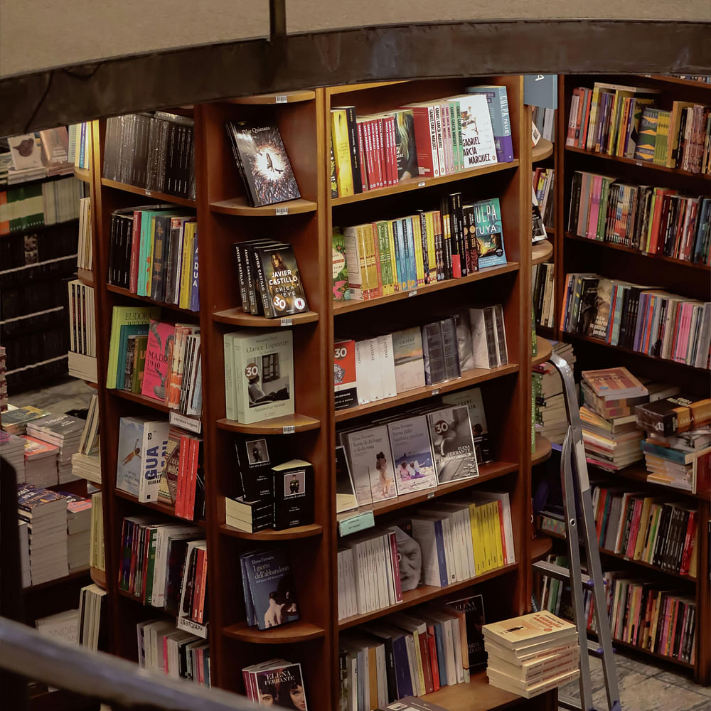 Shelf,Bookcase,Shelving,Furniture,Book,Publication,Library,Lighting,Interior design,Retail