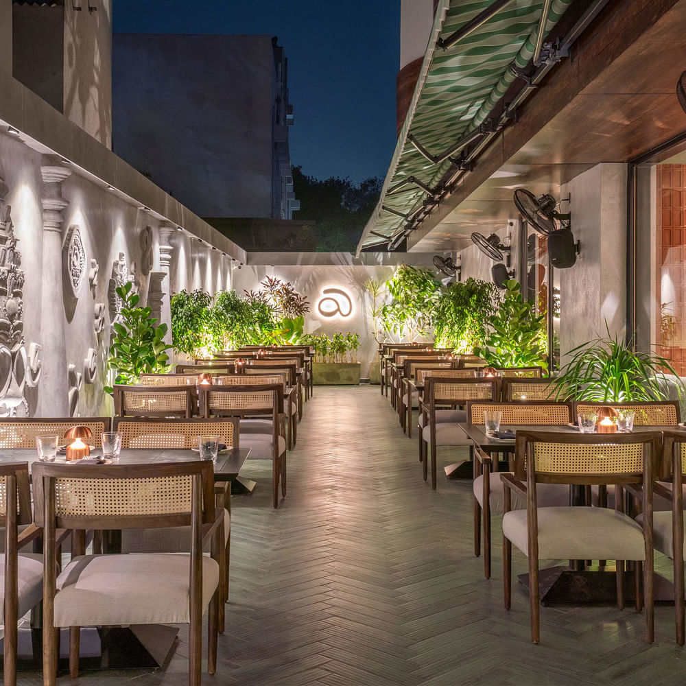 Interior design,Ceiling,Furniture,Restaurant,Chair,Resort,Kitchen & Dining Room Table,Eco hotel,Outdoor furniture,Houseplant