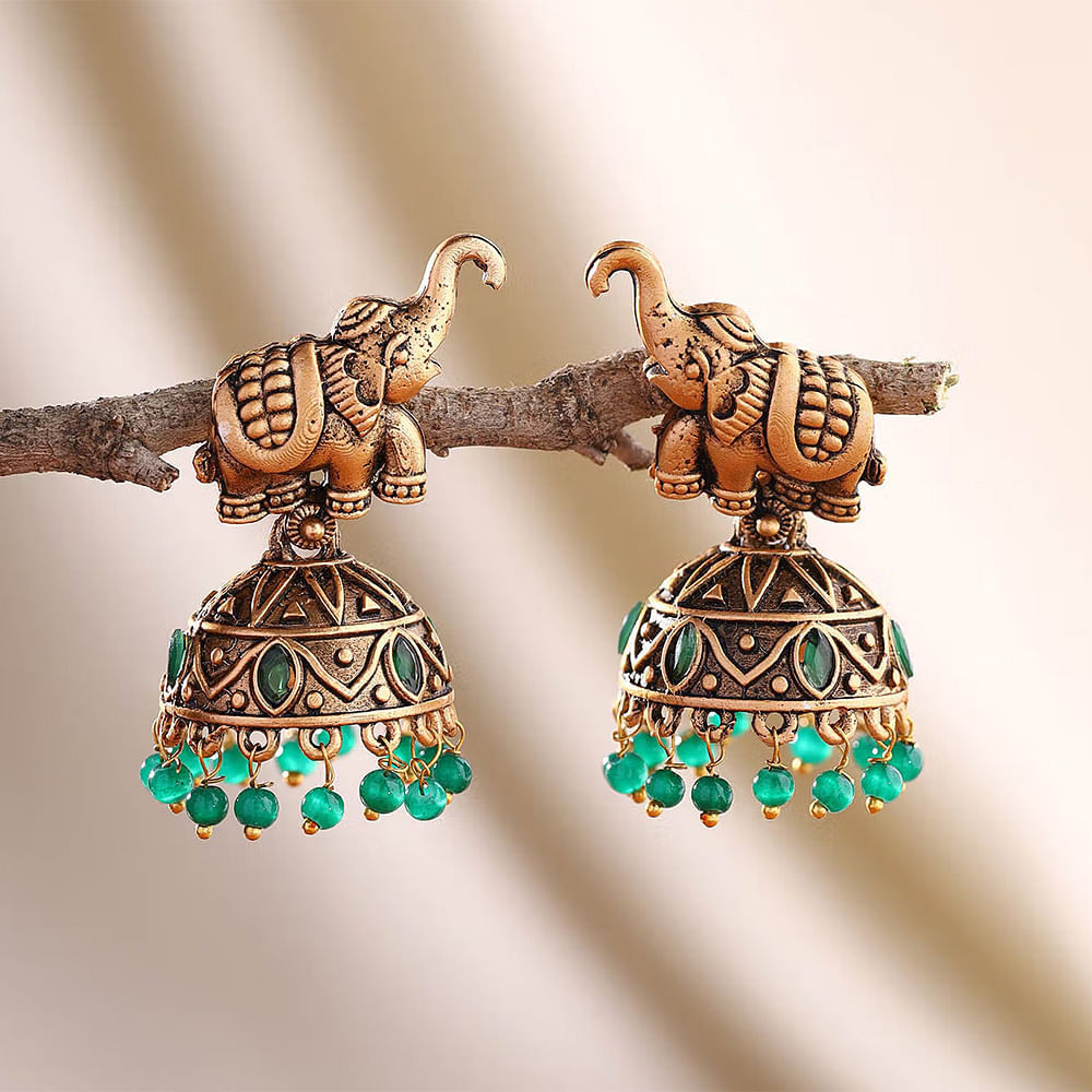 Earring,Jewellery,Metal,Brass,Copper,Body Jewelry,Bronze,Natural material,Elephant,Gold